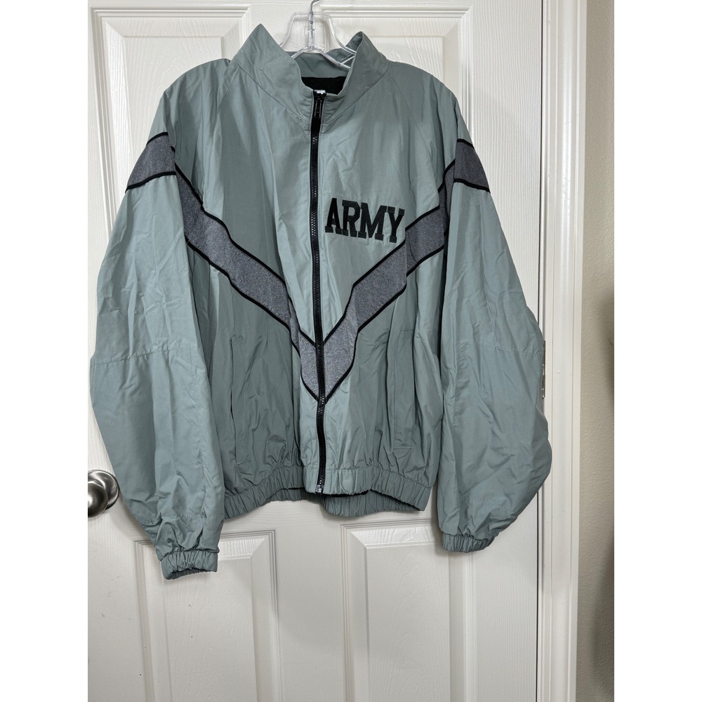 Skilcraft Army IPFU Jacket Windbreaker Full Zip Lightweight Gray‎ Medium/Short